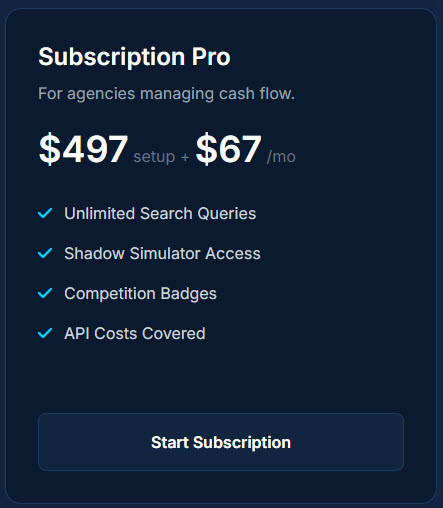 Subscription Pro Plan